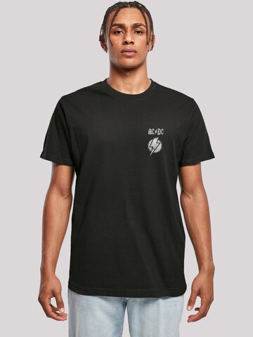 T-Shirt 'ACDC Lightning Bolt' F4NT4STIC en noir : devant