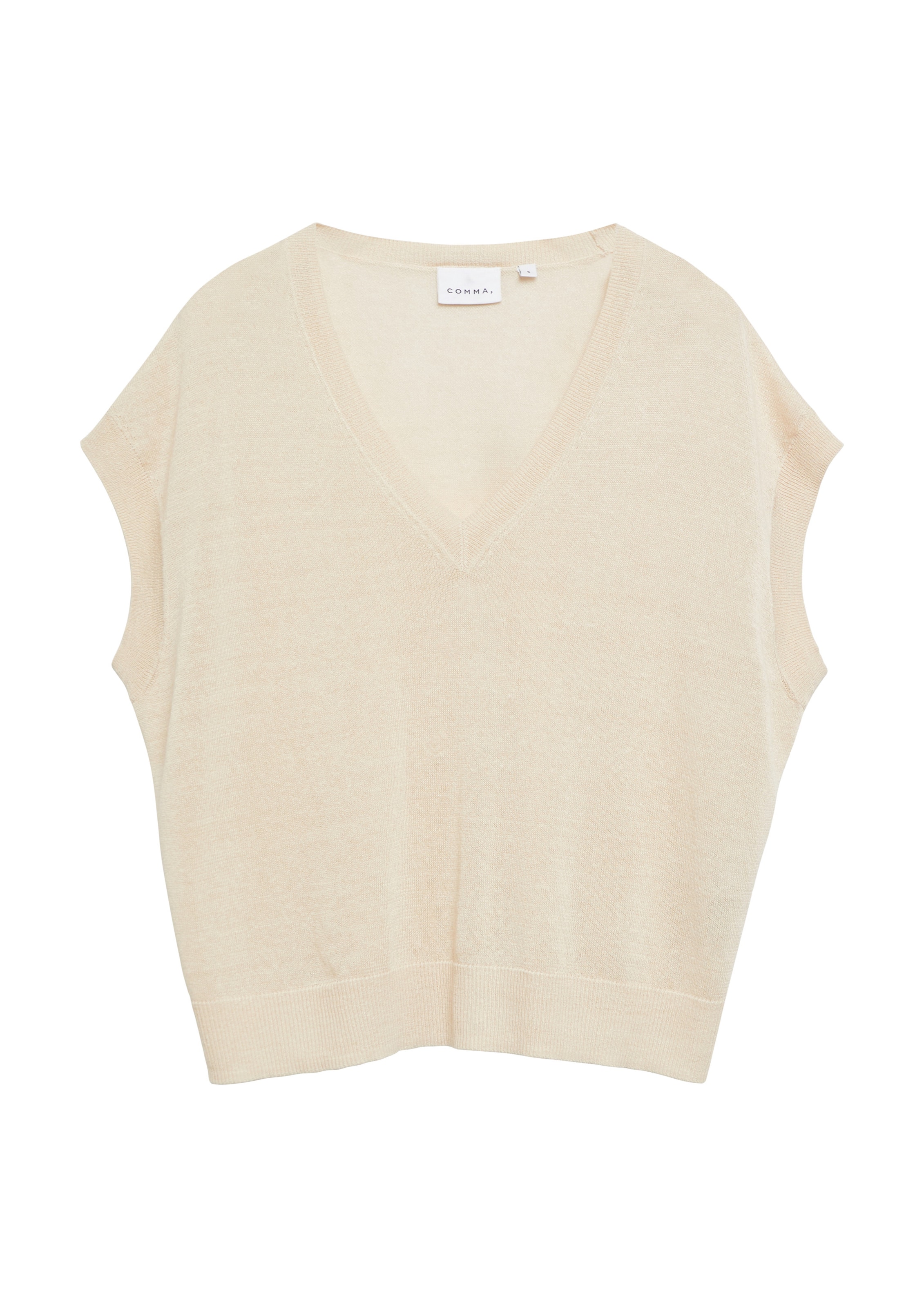 Pull-over COMMA en beige : devant