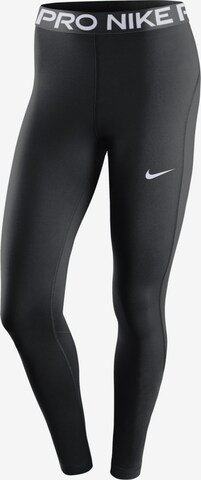 NIKE Skinny Workout Pants in Black: front