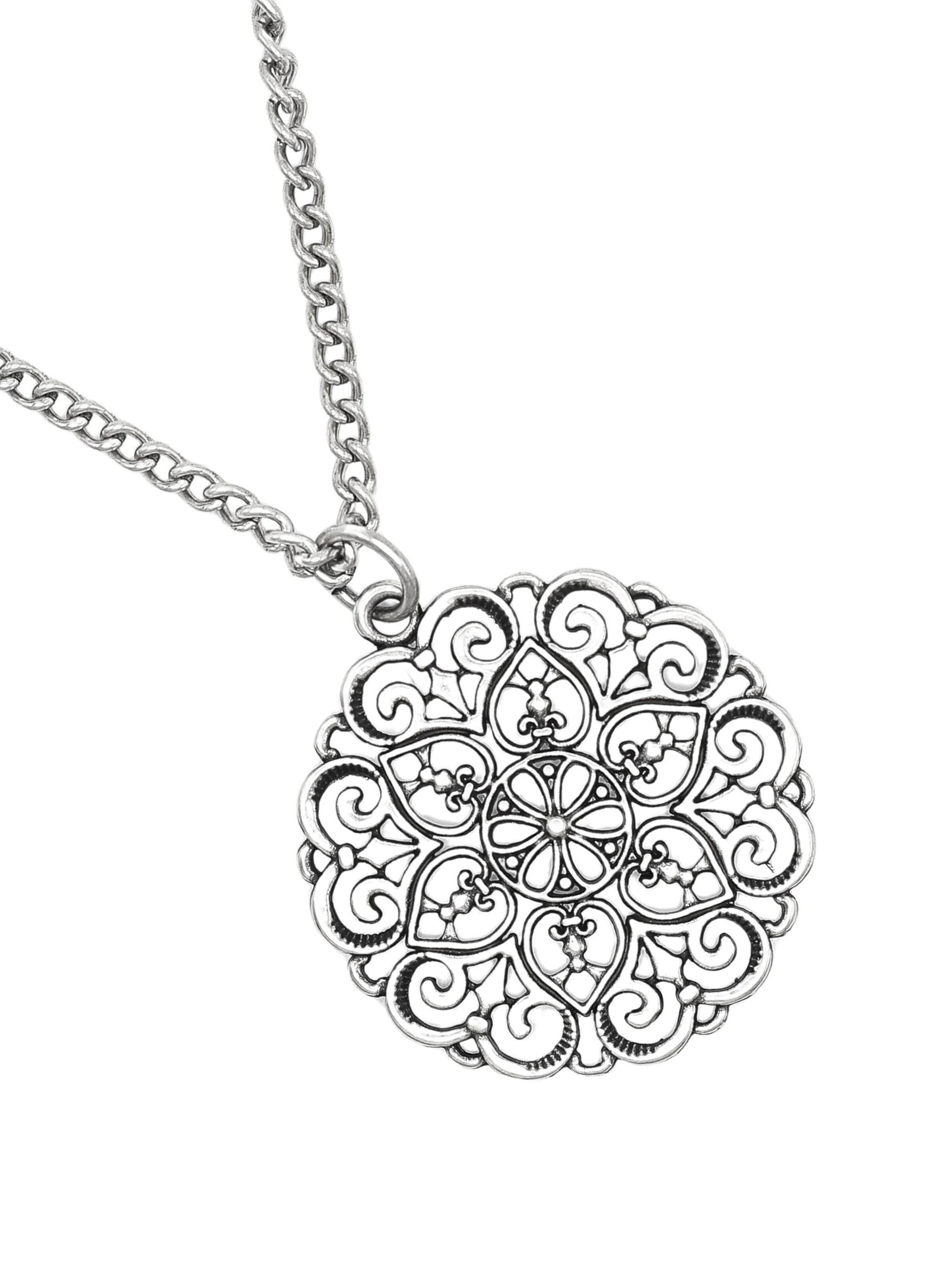 COLLEZIONE ALESSANDRO Necklace 'Ornament' in Silver