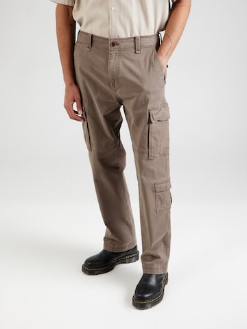 Regular Pantalon cargo HOLLISTER en marron : devant