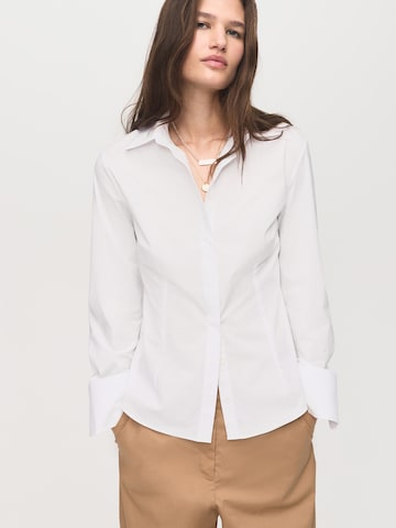 Chemisier 'SOFIA' MANGO en blanc : devant