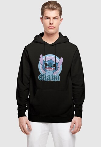 Sweat-shirt 'Lilo And Stitch - Ohana Circle' ABSOLUTE CULT en noir : devant