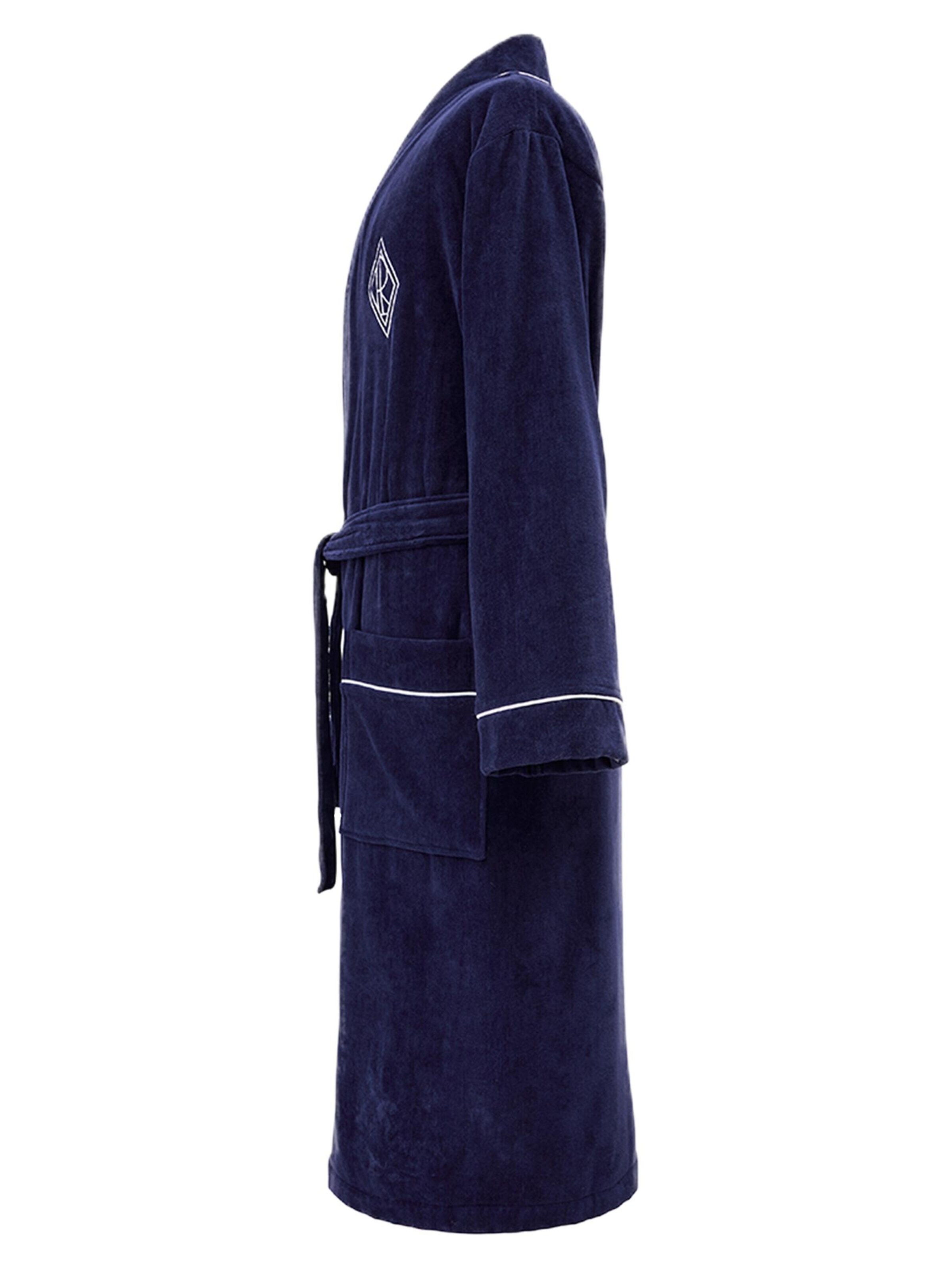 Ralph Lauren Home Long Bathrobe 'PARKROW' in Blue