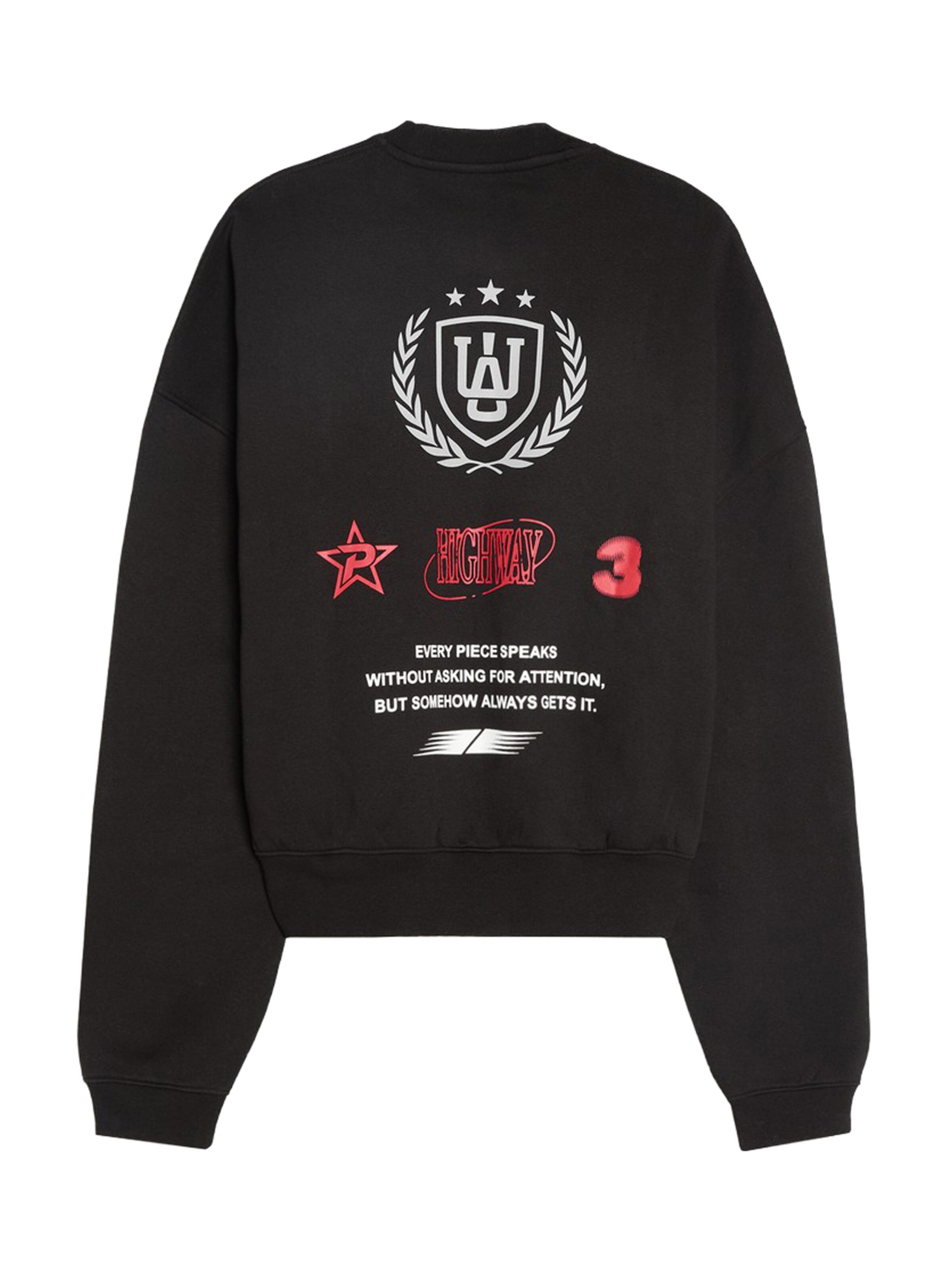 Sweat-shirt 'LETHER' Bershka en noir