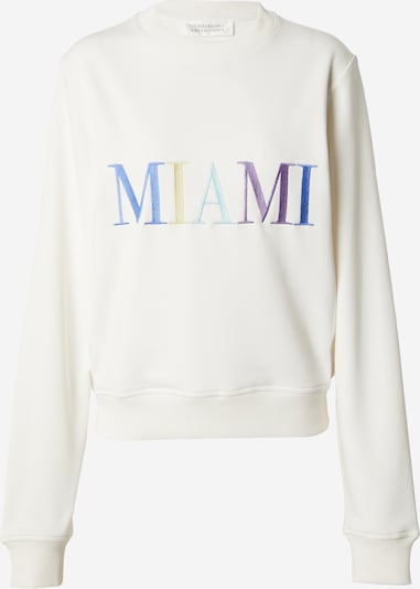 Guido Maria Kretschmer Women Sweatshirt 'Miami' em creme / azul / ouro / roxo, Vista do produto