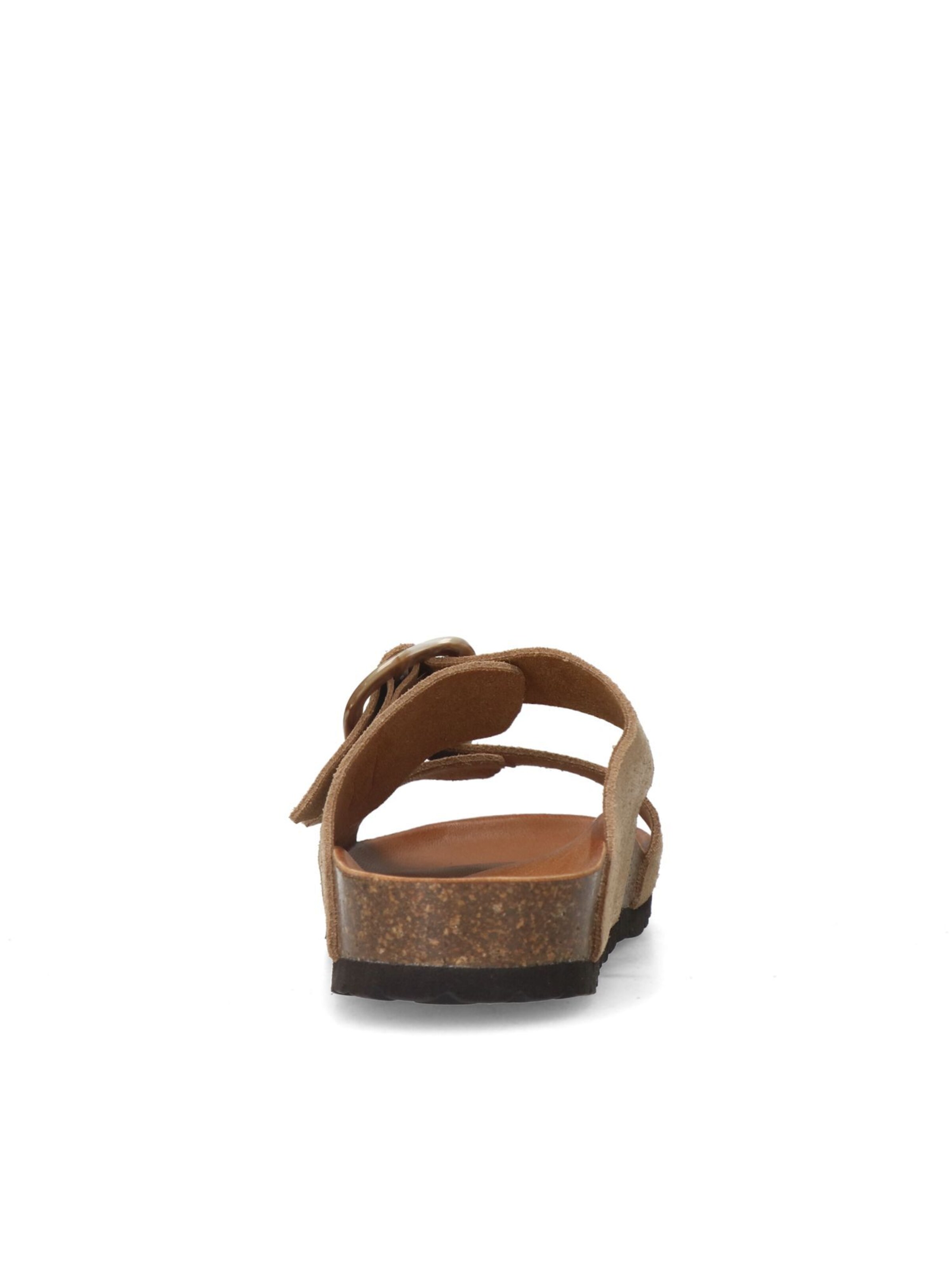 MANFIELD Pantolette in Beige