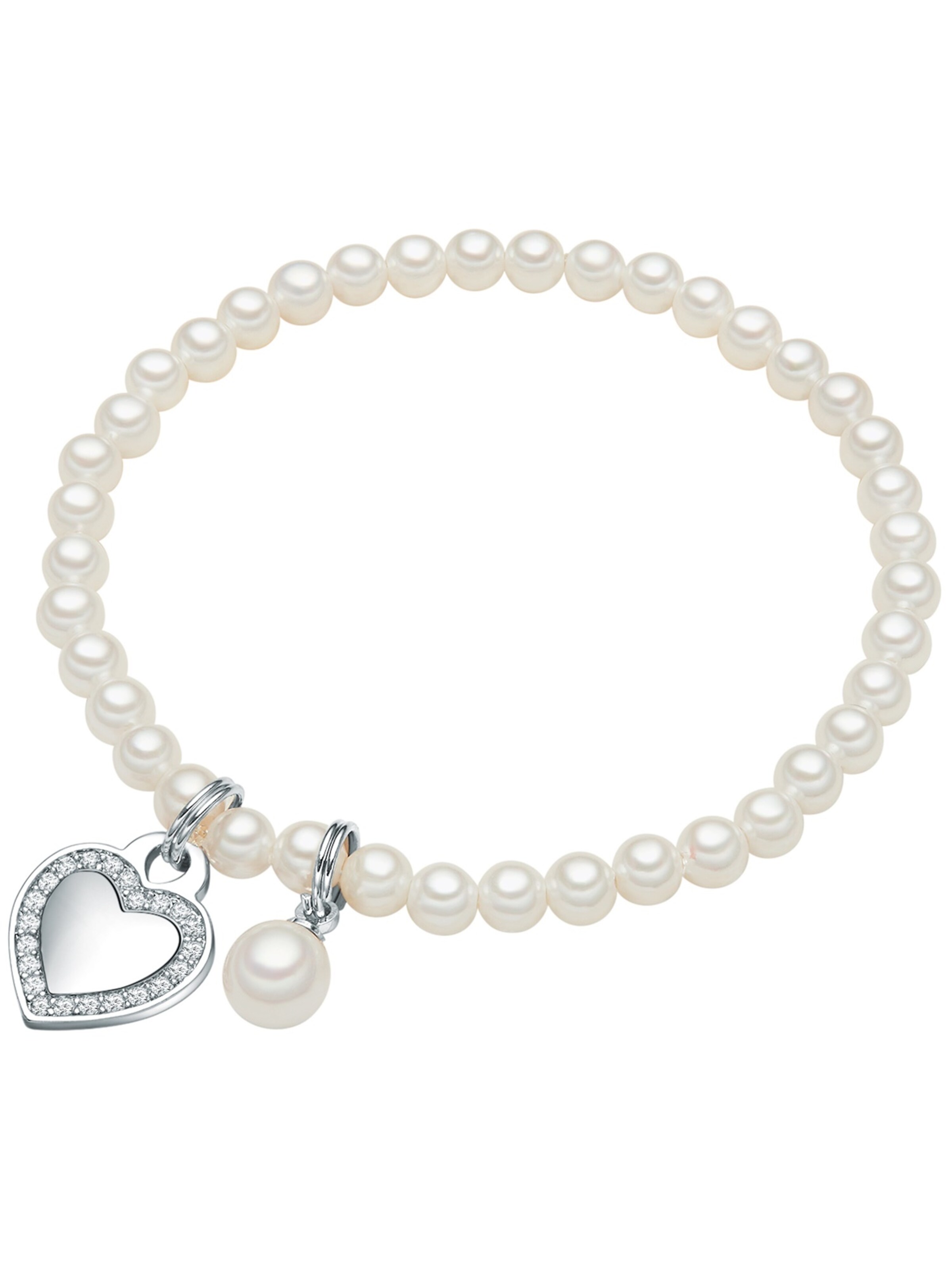 Bracelet Lulu & Jane en blanc : devant