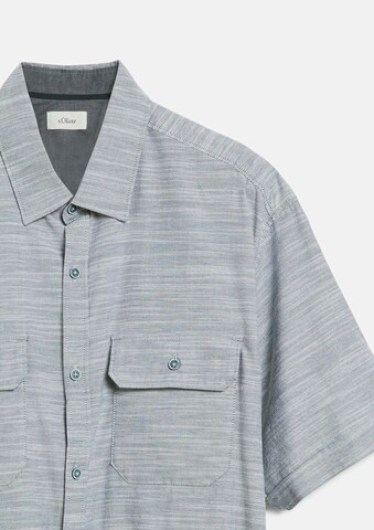 s.Oliver Men Big Sizes Regular fit Button Up Shirt in Blue