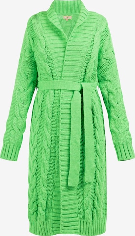 MYMO Knit cardigan 'Blonda' in Green: front