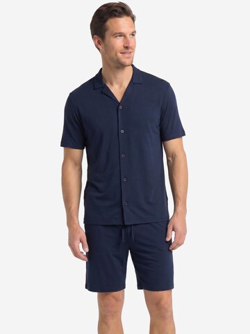 Hanro Pajama short 'Night & Day' in Blue