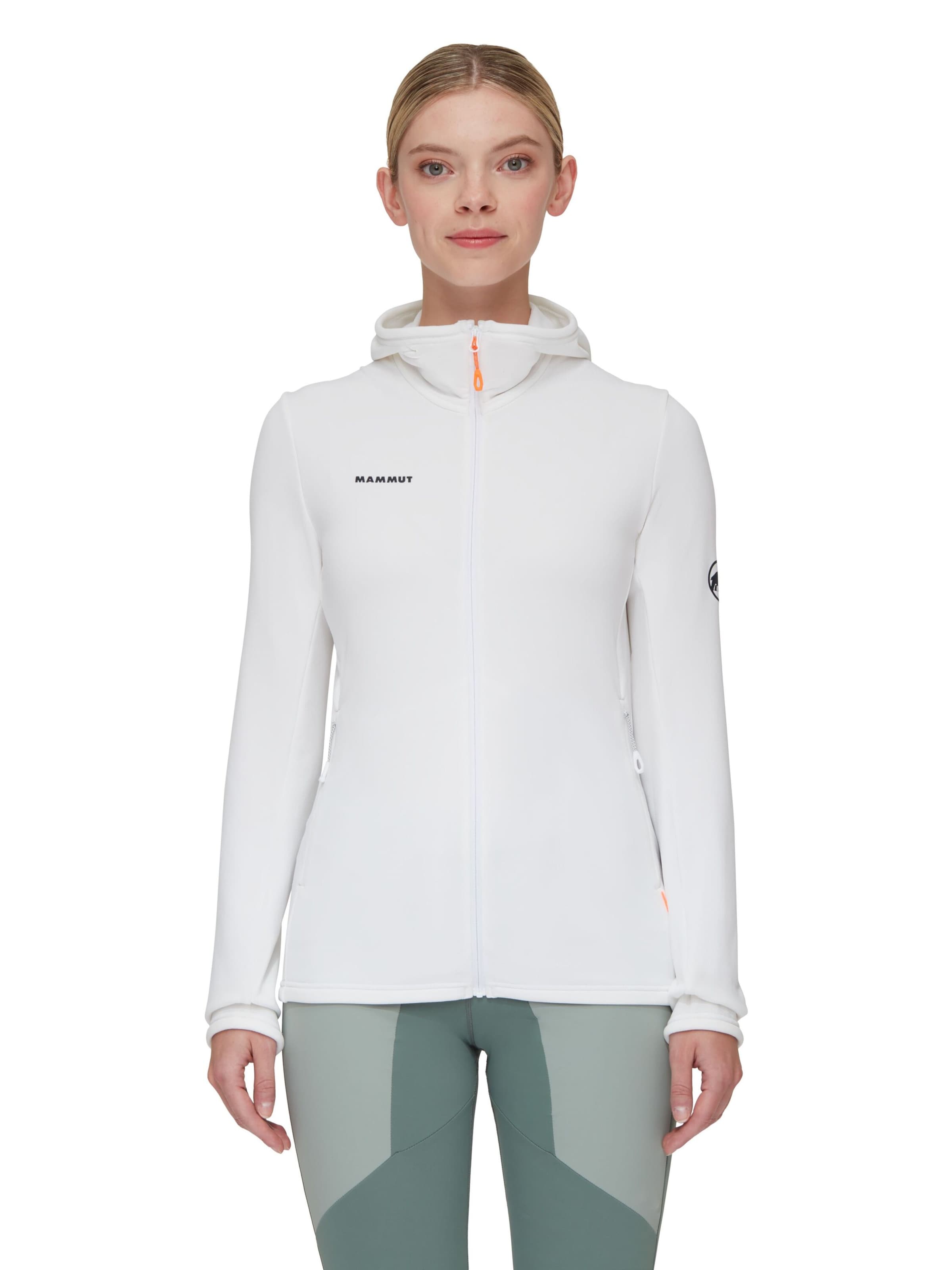 MAMMUT Athletic Fleece Jacket in White: front