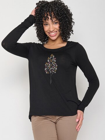 Maglietta di GREENBOMB in nero: frontale