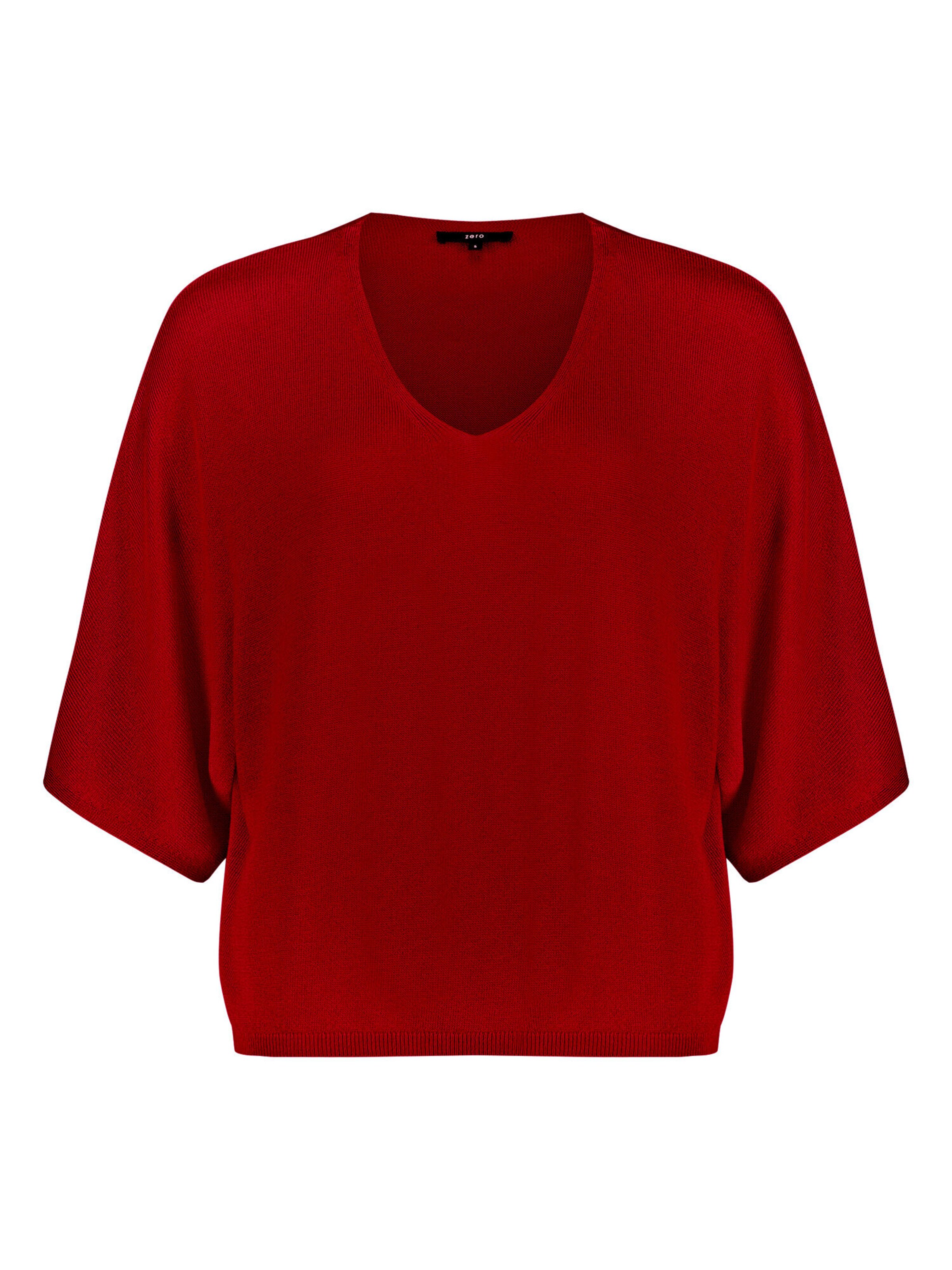 zero Pull-over en rouge, Vue avec produit