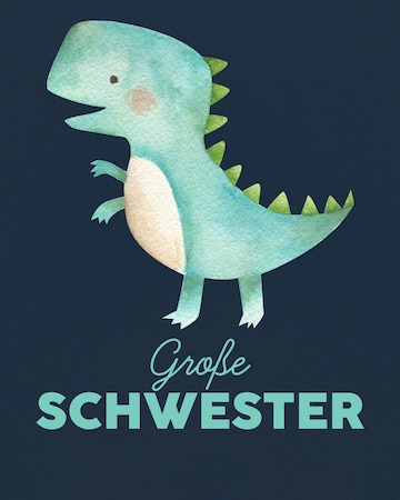 watabout.kids Shirt 'Dinosaurier 03 Große Schwester' in Blue