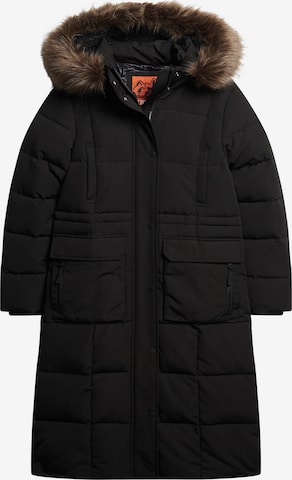 Manteau d’hiver 'Everest' Superdry en noir : devant