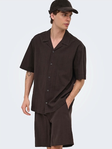 Coupe regular Chemise 'ONSCRUZ' Only & Sons en noir