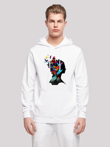 F4NT4STIC Sweatshirt 'Schmetterling' in Wit: voorkant