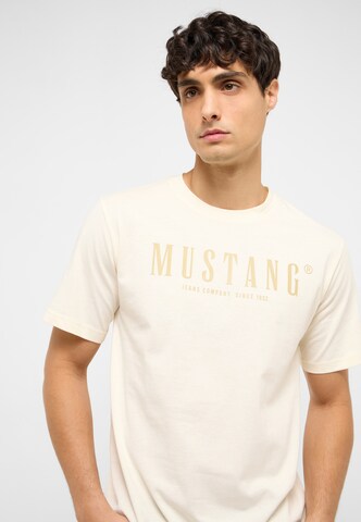 MUSTANG T-Shirt 'Style Austin ' in Beige