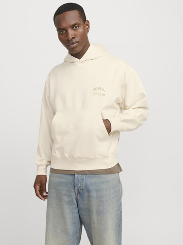 Sweat-shirt JACK & JONES en beige : devant