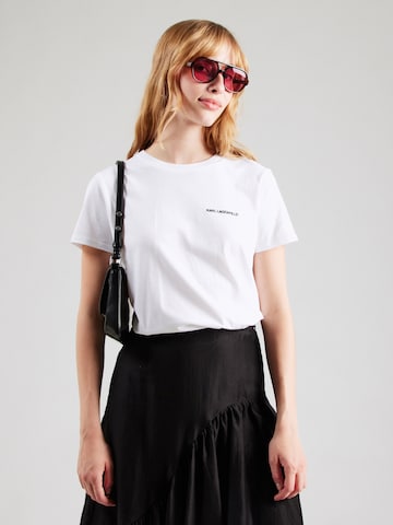 Karl Lagerfeld Shirt 'ESSENTIAL' in White: front