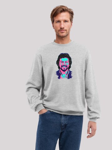 Sweat-shirt 'TV Times Jeremy Beadle 1982 Pop Art' F4NT4STIC en gris : devant
