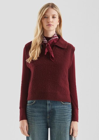 QS Pullover in Rot: Vorderseite