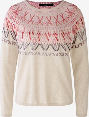 Pull-over OUI en beige : devant