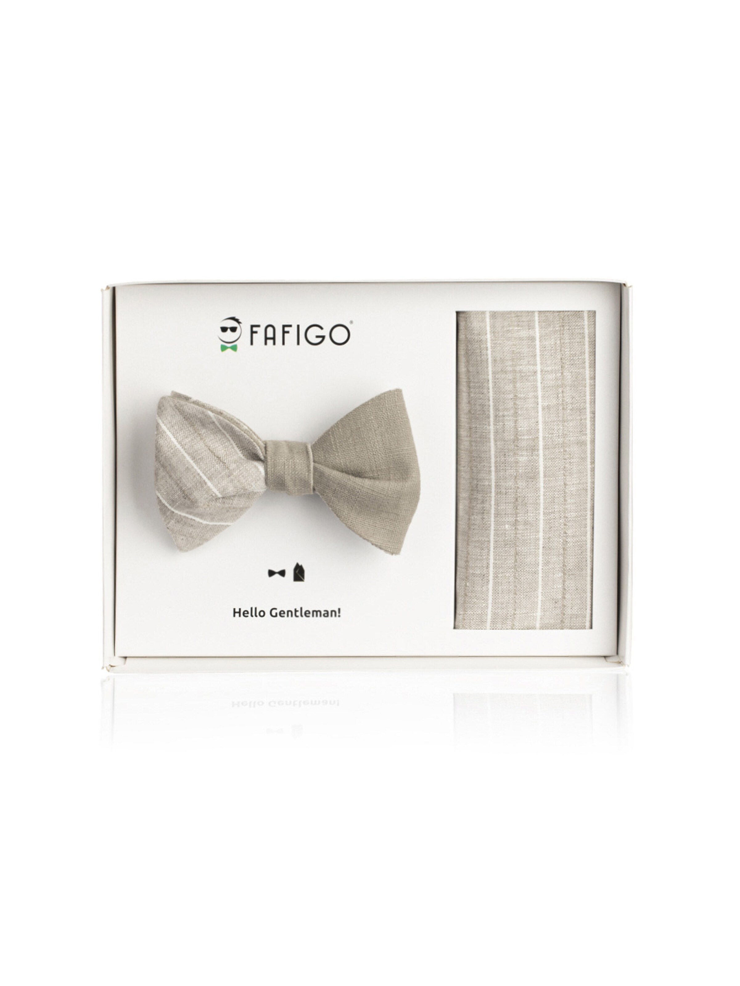 FAFIGO Bow Tie 'Set Renato' in Grey: front
