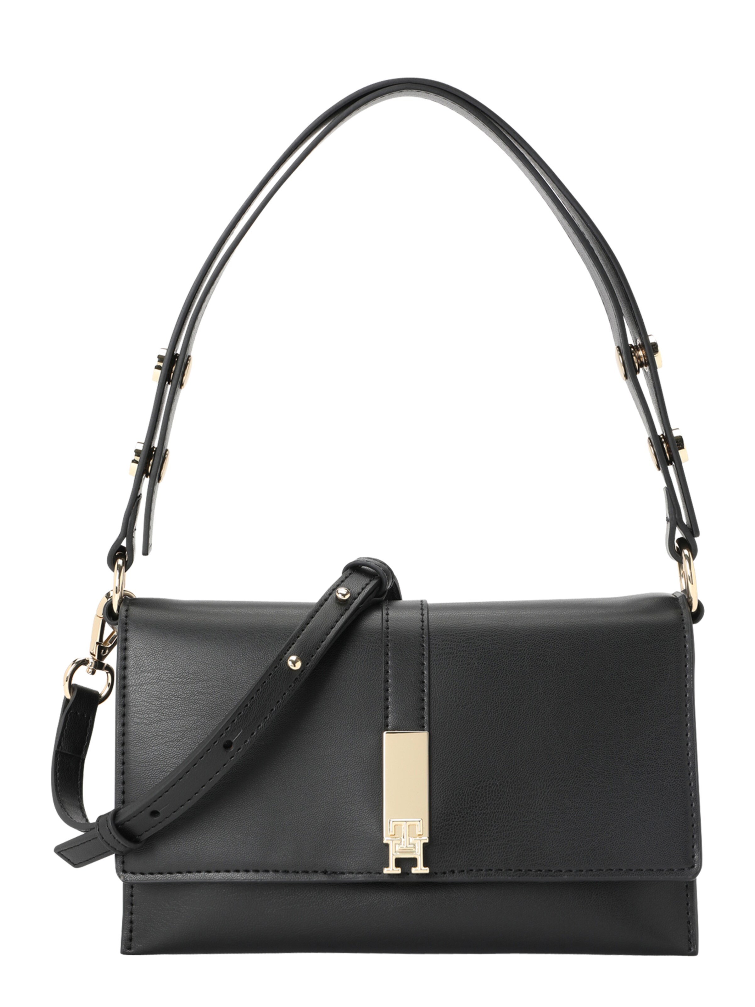 TOMMY HILFIGER Válltáskák 'HERITAGE' - fekete: elől