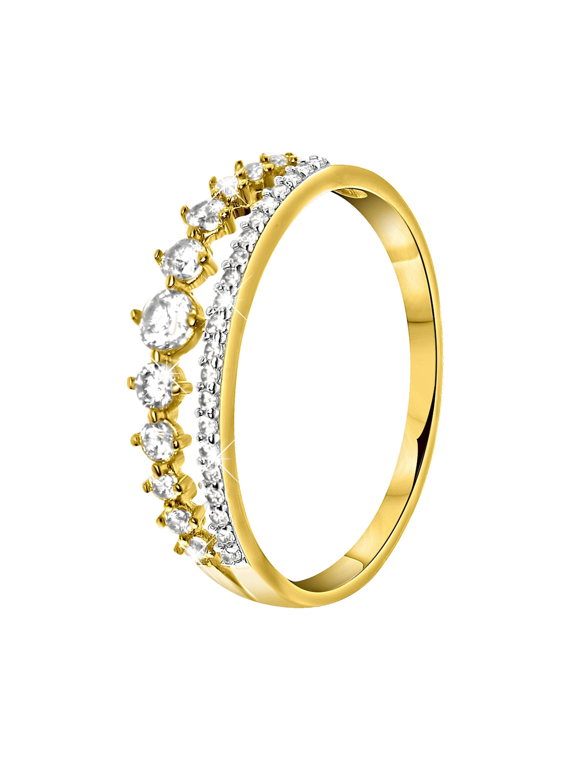 Lucardi Ring in Goud: voorkant
