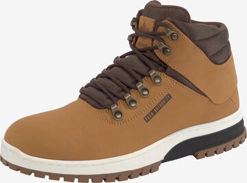 PARK AUTHORITY by K1X Lace-Up Boots in Brown: front