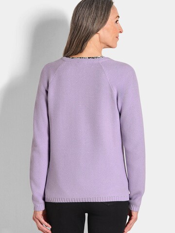 Goldner Gebreid vest in Lila