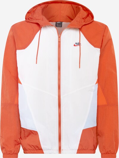 Nike Sportswear Övergångsjacka 'Heritage' i ljusblå / mörkorange / vit, Produktvy