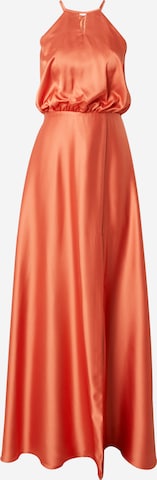 Unique - Vestido de noche en naranja: frente