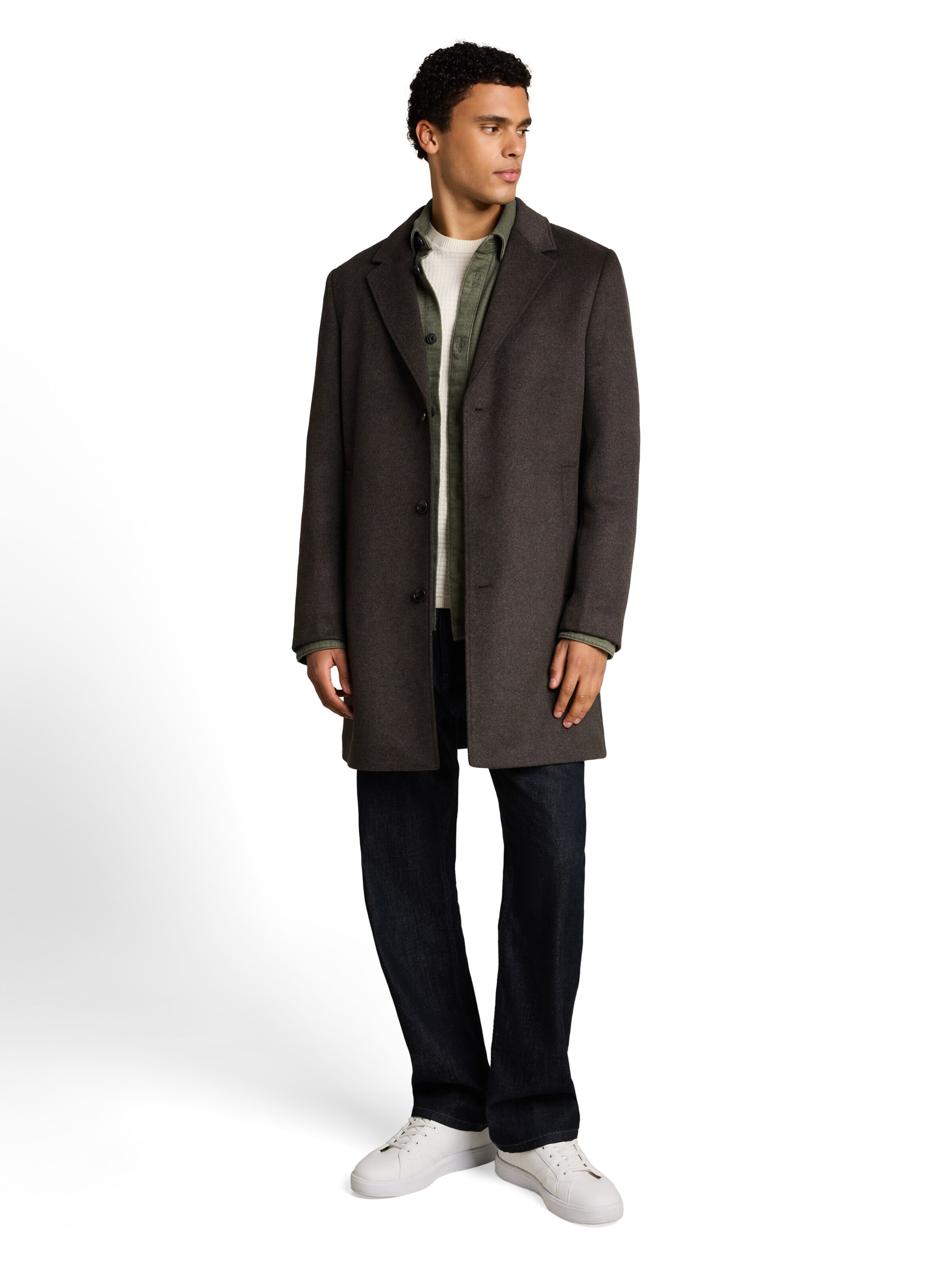 TOM TAILOR DENIM Overgangsfrakke i brun