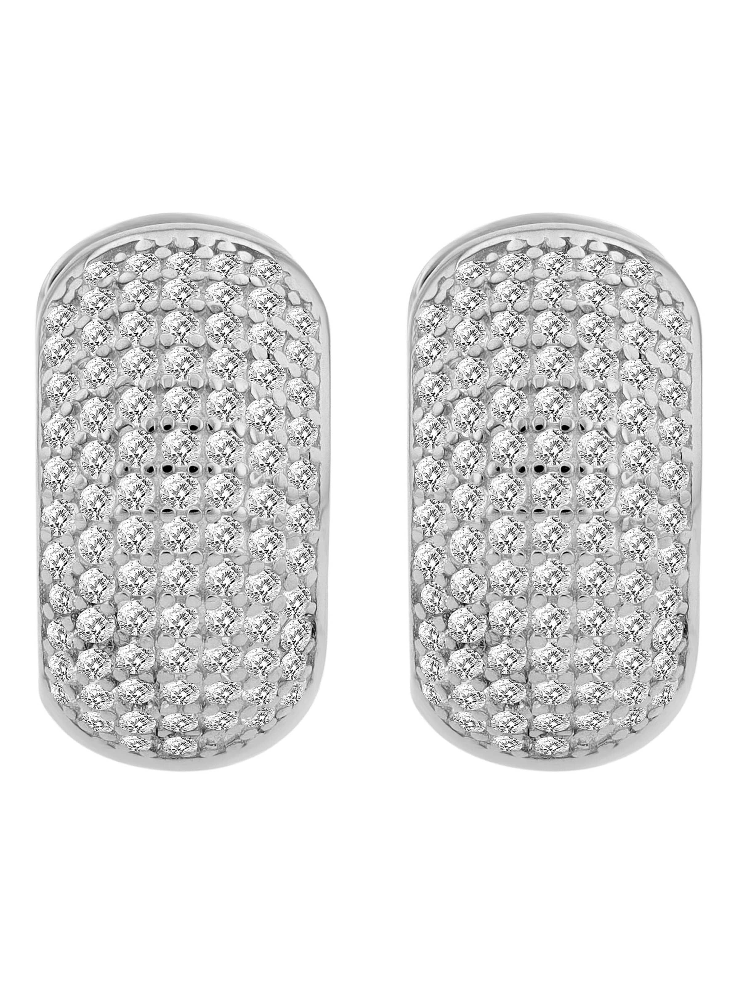 Akzent Earrings '"Lavande" aus 925 Sterlingsilber, rhodiniert, langlebig' in Silver