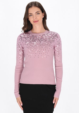 Pull-over usha BLACK LABEL en rose : devant