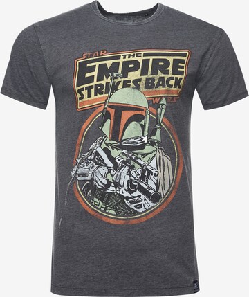T-Shirt 'Star Wars The Empire Strikes Back Boba Fett' Recovered en gris : devant