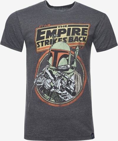 Recovered T-Shirt in gelb / grau / dunkelgrau / orange, Produktansicht