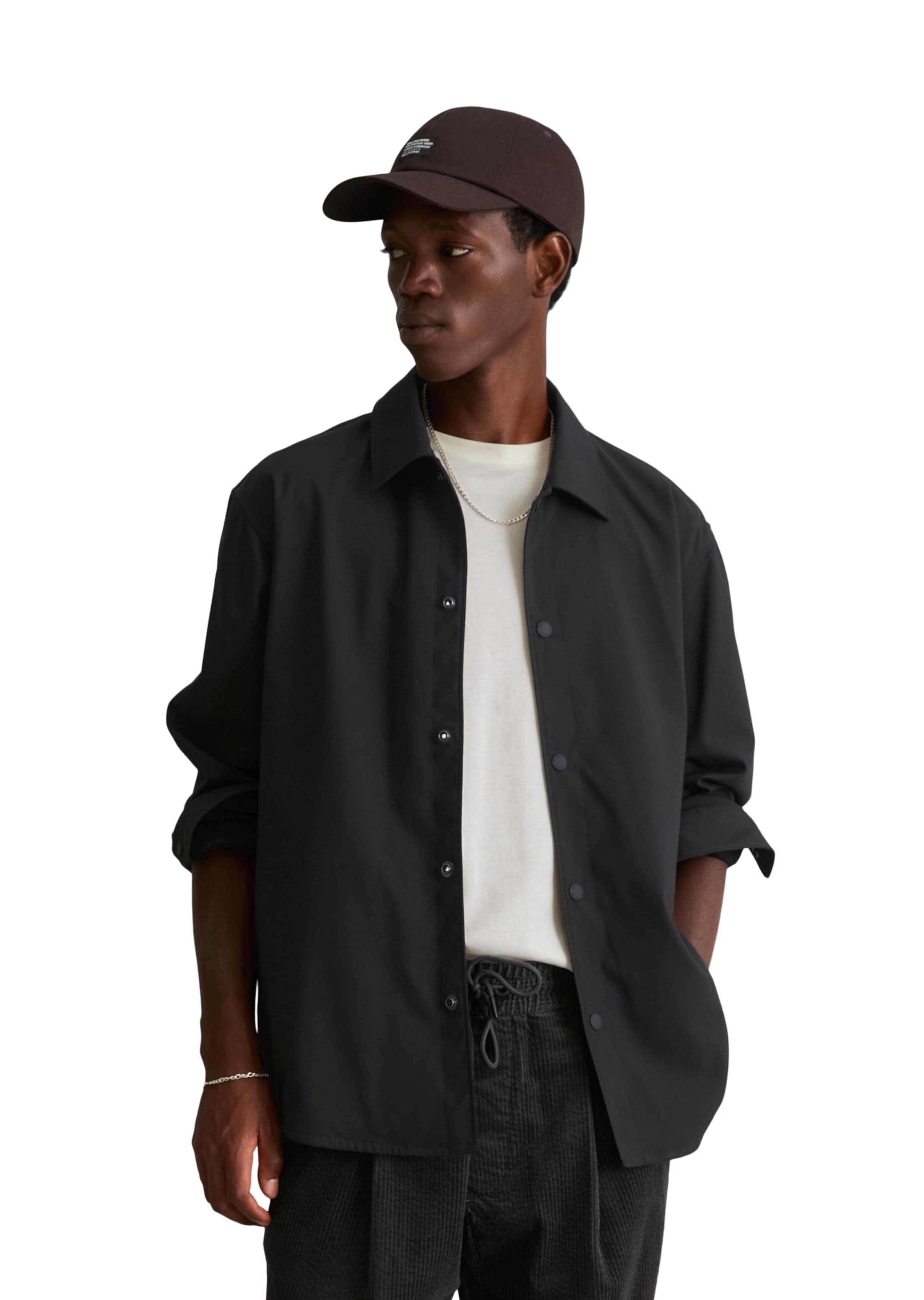 Marc O'Polo DENIM Comfort fit Overhemd in Zwart: voorkant