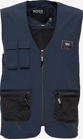 INDICODE JEANS Bodywarmer 'Piet' in Blauw: voorkant