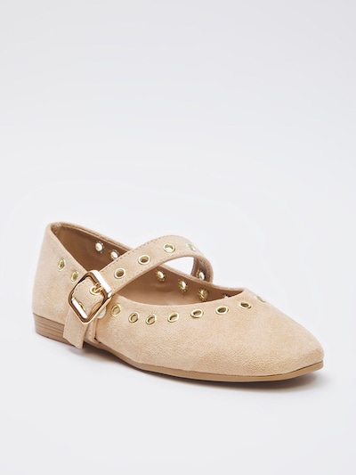 Trendyol Ballerines à lanières en crème, Vue avec produit