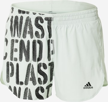 ADIDAS SPORTSWEAR - Regular Calças de desporto 'Run Fast' em verde: frente