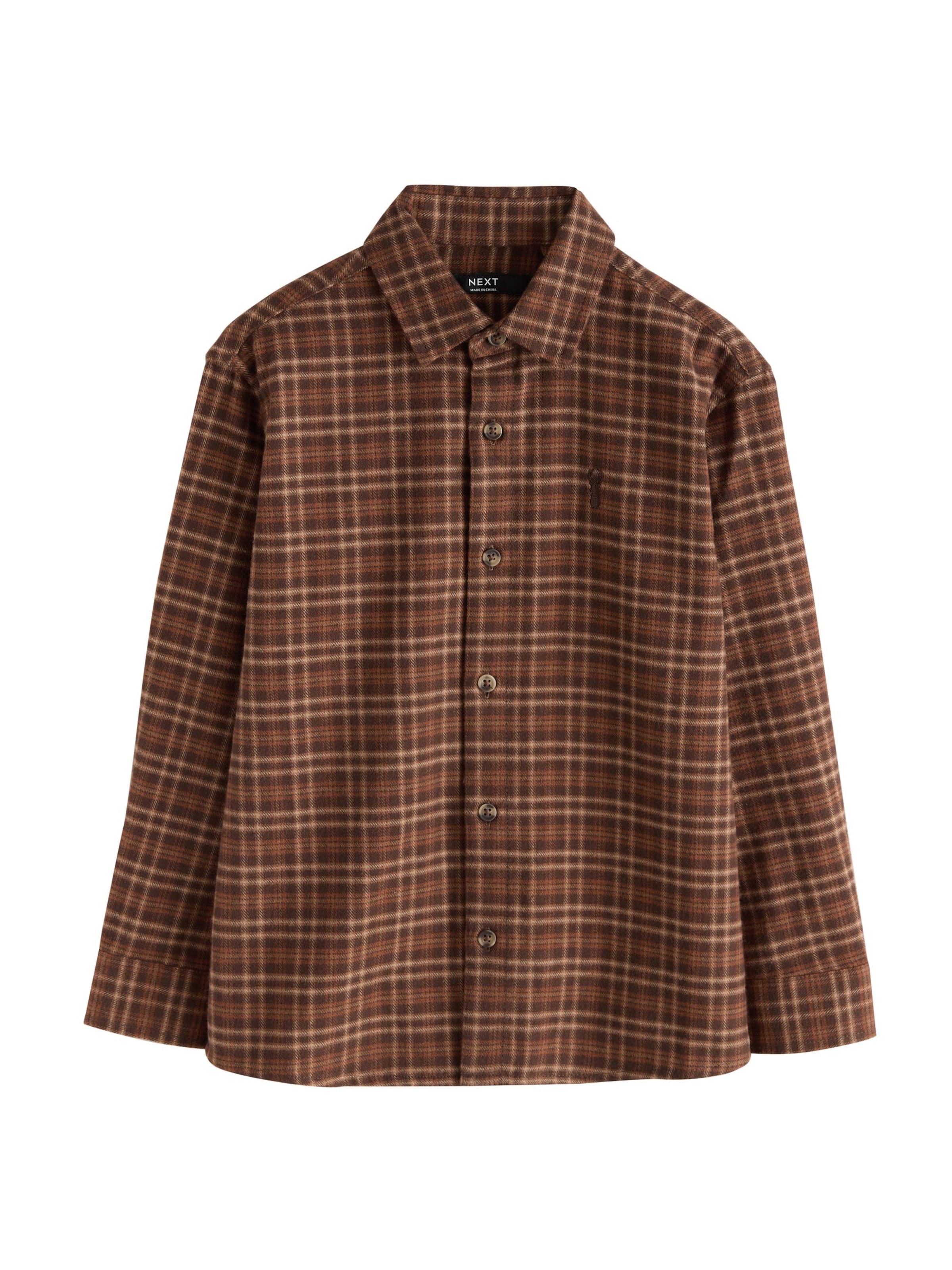 Coupe regular Chemise Next en marron : devant