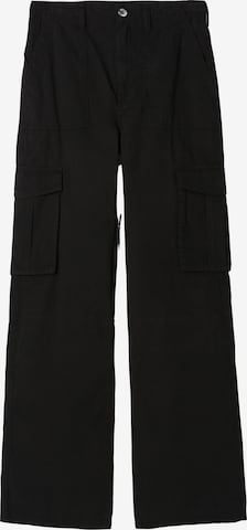 Pantaloni cargo di Bershka in nero: frontale