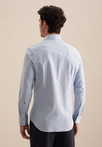 SEIDENSTICKER Slim fit Business shirt 'SMART FLANNELS' in Blue
