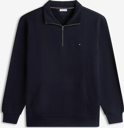 XXL dydžio Megztinis be užsegimo 'Plus Flag Embroidery Quarter-zip' iš Tommy Hilfiger Big & Tall, spalva – tamsiai mėlyna / raudona / balta, Prekių apžvalga