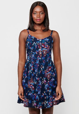 KOROSHI Summer dress in Blue: front