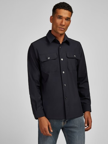 HECHTER PARIS Regular Fit Hemd in Blau: Vorderseite